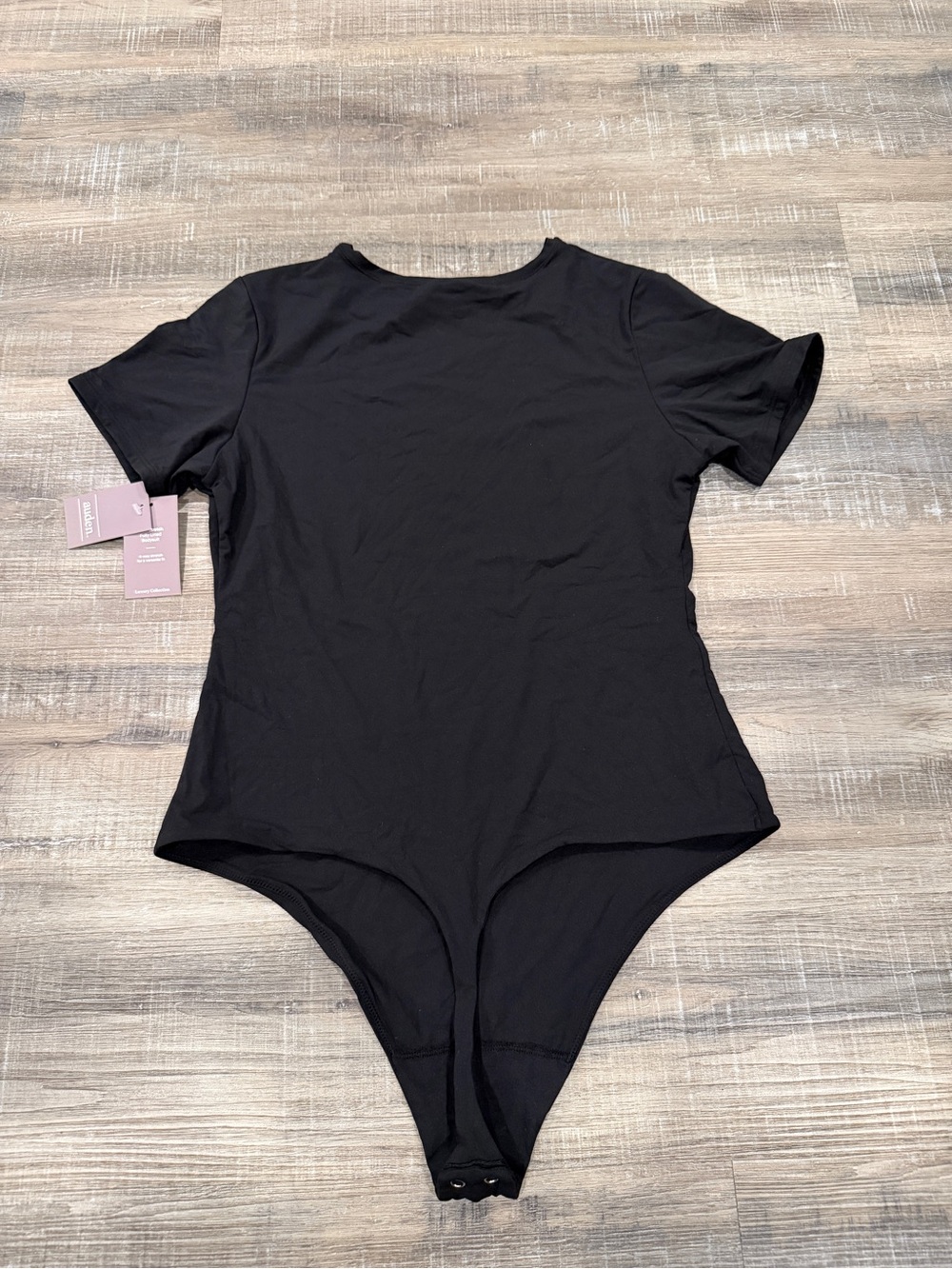 Auden Black Short Sleeve Women's Bodysuit